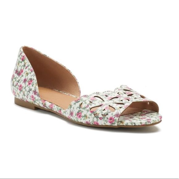 SO Loach Floral Flats Shoes New